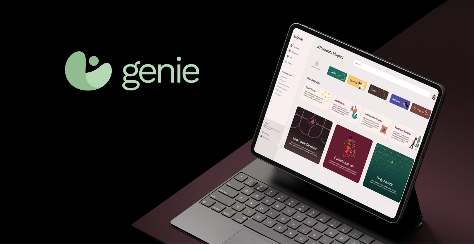Genie AI project thumbnail - Website Design | App Design